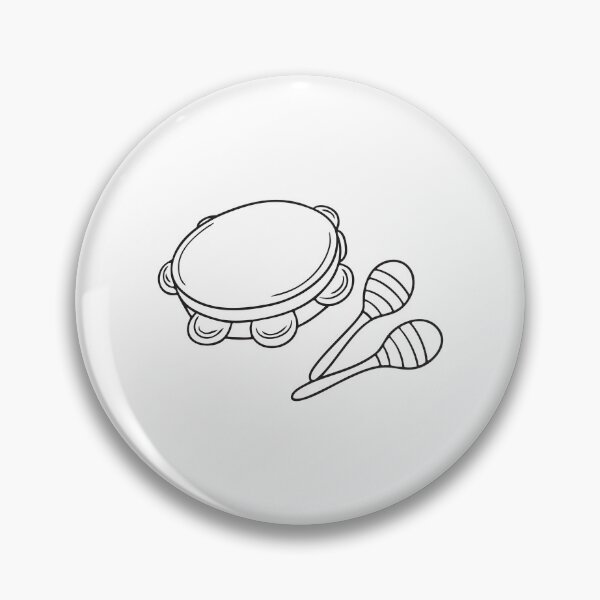Item preview, A tambourine lying beside a pair of maracas designed and sold by rasagamastore.