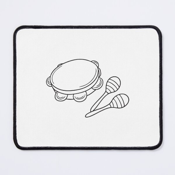 Item preview, A tambourine lying beside a pair of maracas designed and sold by rasagamastore.