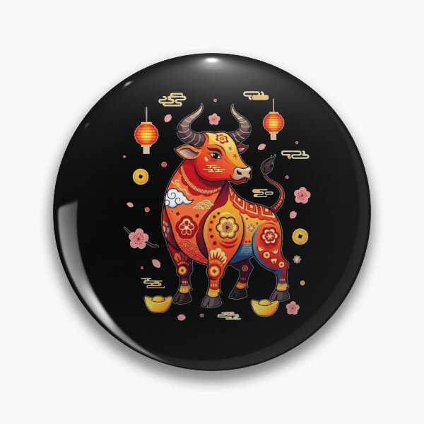 Item preview, Vibrant Chinese New Year Ox designed and sold by ZodiacWonders.