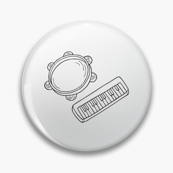 Item preview, A tambourine placed near a keyboard in a studio room designed and sold by rasagamastore.