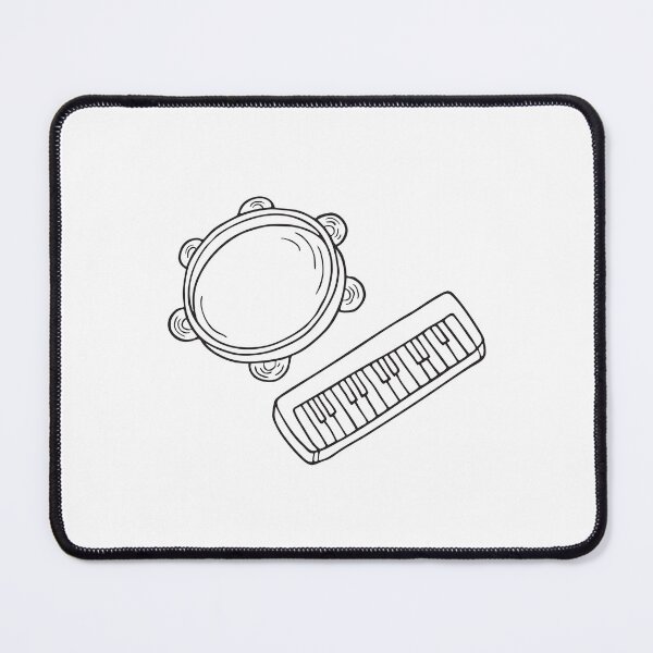 Item preview, A tambourine placed near a keyboard in a studio room designed and sold by rasagamastore.