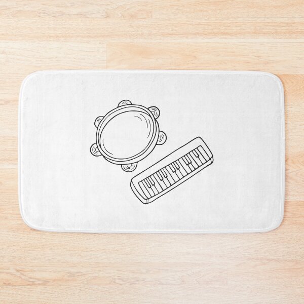 Item preview, A tambourine placed near a keyboard in a studio room designed and sold by rasagamastore.