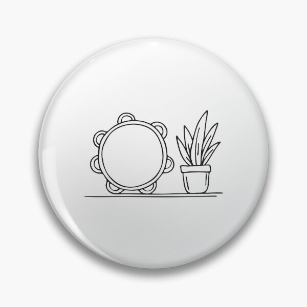 Item preview, A tambourine placed near a potted plant designed and sold by rasagamastore.