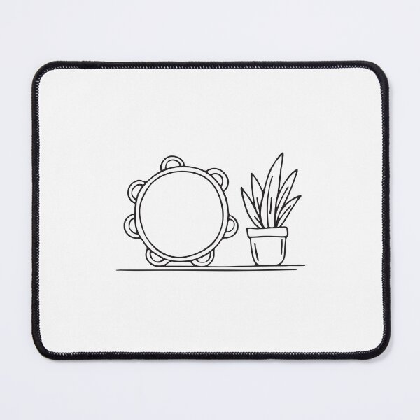 Item preview, A tambourine placed near a potted plant designed and sold by rasagamastore.