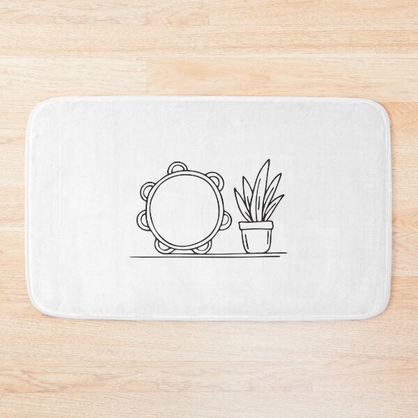 Item preview, A tambourine placed near a potted plant designed and sold by rasagamastore.