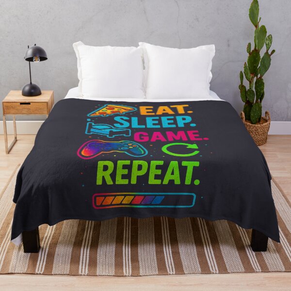 Artikelvorschau, Eat Sleep Game Repeat – Gaming Controller entworfen und verkauft von LiLeDesigns.