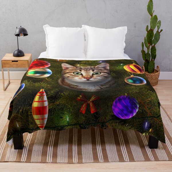 Item preview, Christmas Cat Art, Bella's Festive Friend Design, Cat Art Print, Feline Art Print, Christmas Art designed and sold by Global-Artists.