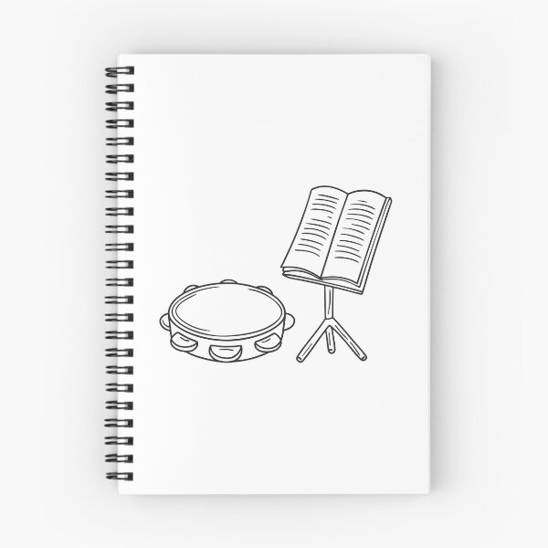 Item preview, A tambourine resting near a music stand with sheet notes designed and sold by rasagamastore.