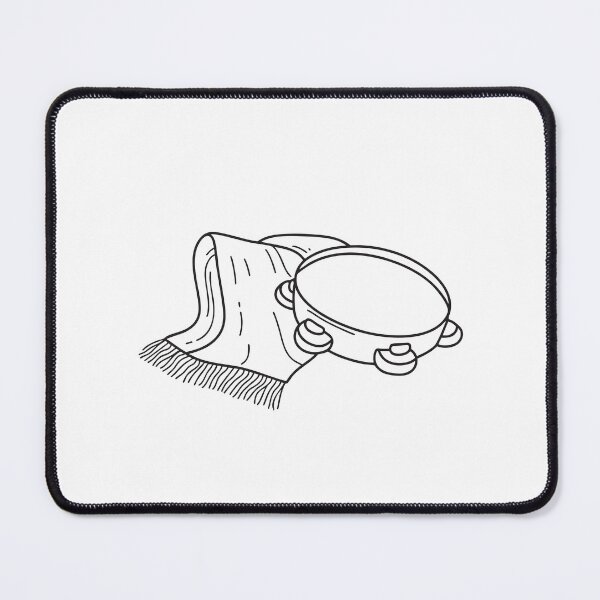 Item preview, A tambourine rests next to scarves on the floor designed and sold by rasagamastore.
