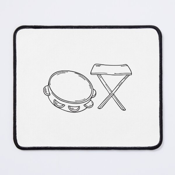 Item preview, A tambourine sitting beside a folded chair designed and sold by rasagamastore.