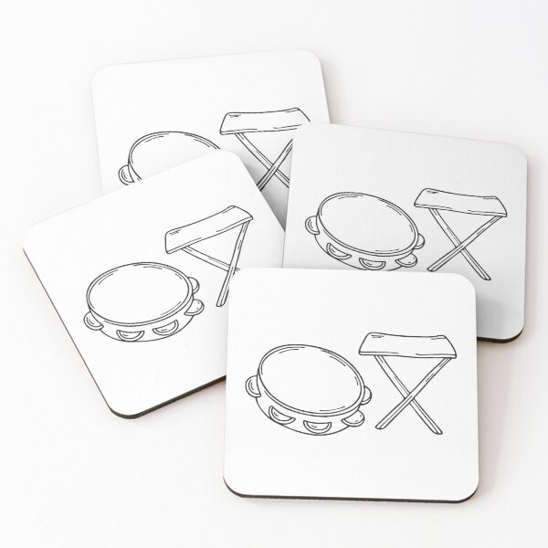 Item preview, A tambourine sitting beside a folded chair designed and sold by rasagamastore.