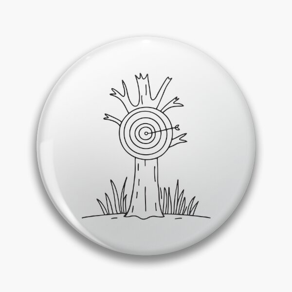 Item preview, A target board pinned on trunk of a big tree in the forest designed and sold by rasagamastore.
