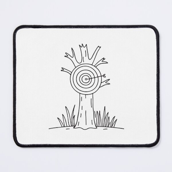 Item preview, A target board pinned on trunk of a big tree in the forest designed and sold by rasagamastore.