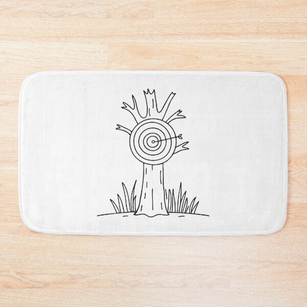 Item preview, A target board pinned on trunk of a big tree in the forest designed and sold by rasagamastore.
