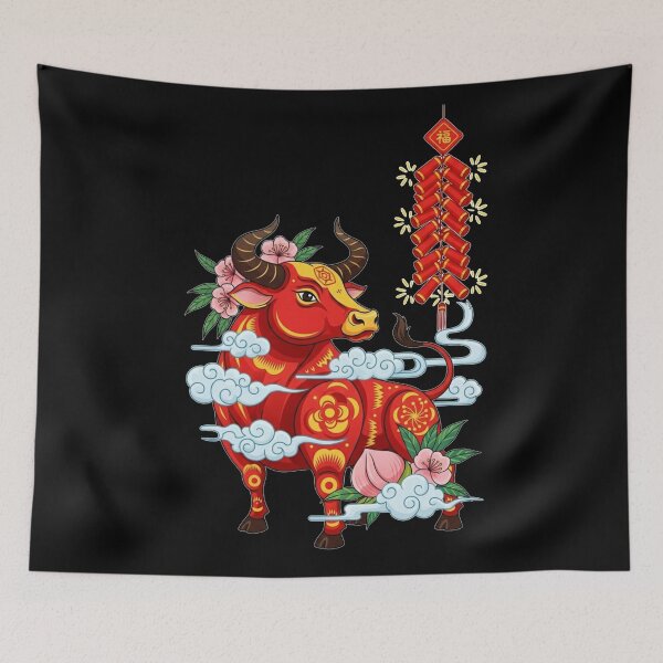 Item preview, Auspicious Ox, New Year's Bliss designed and sold by ZodiacWonders.