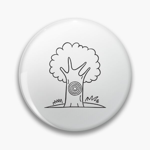Item preview, A target board pinned to the trunk of a big tree in the forest designed and sold by rasagamastore.