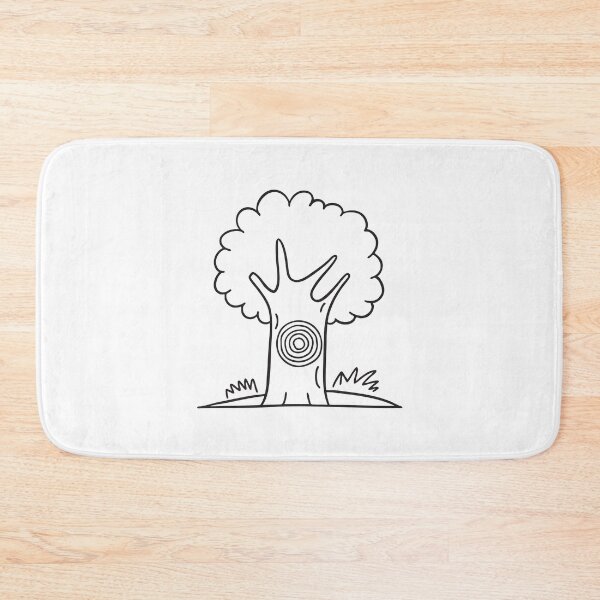 Item preview, A target board pinned to the trunk of a big tree in the forest designed and sold by rasagamastore.
