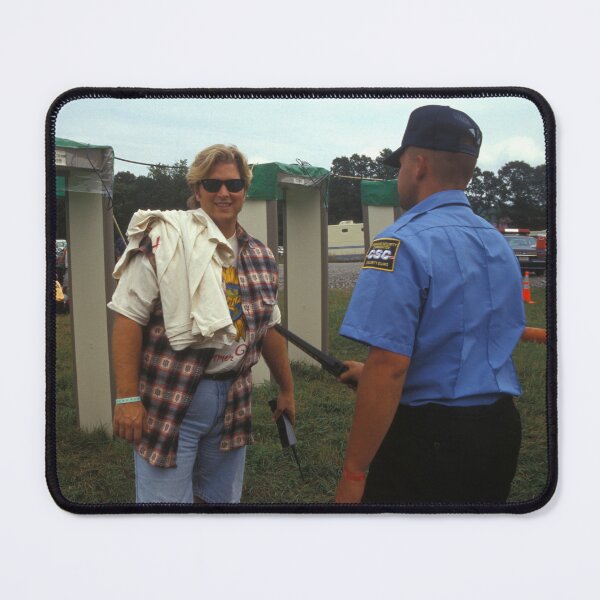 Item preview, Security Working With A Metal Detector At Woodstock 94 - Photograph designed and sold by ConcertImages.