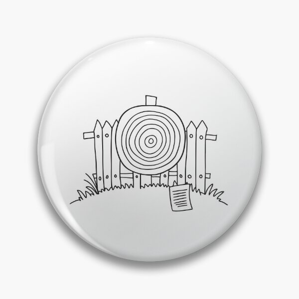 Item preview, A target pinned to a fence with a note nearby designed and sold by rasagamastore.
