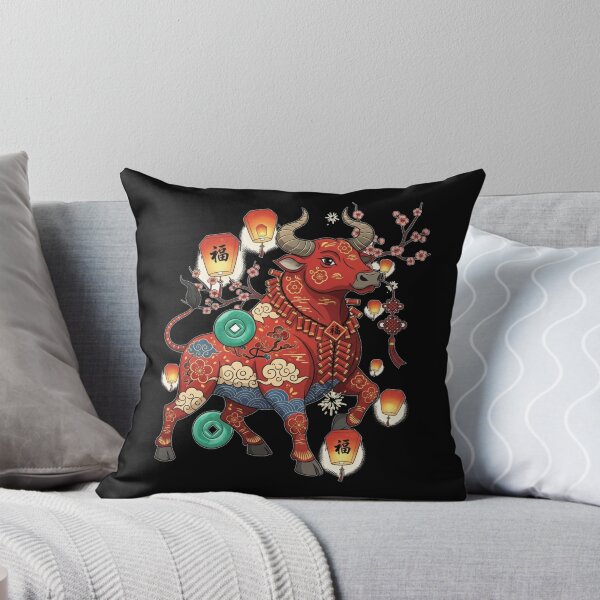Item preview, Auspicious Red Ox Celebration designed and sold by ZodiacWonders.