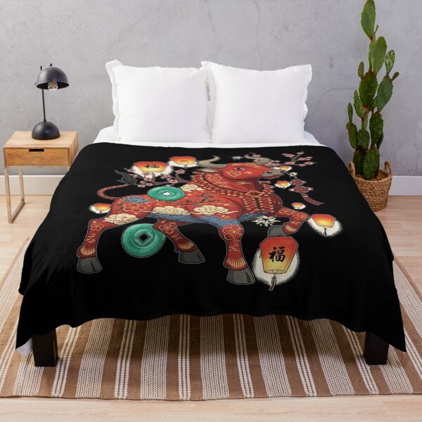Item preview, Auspicious Red Ox Celebration designed and sold by ZodiacWonders.