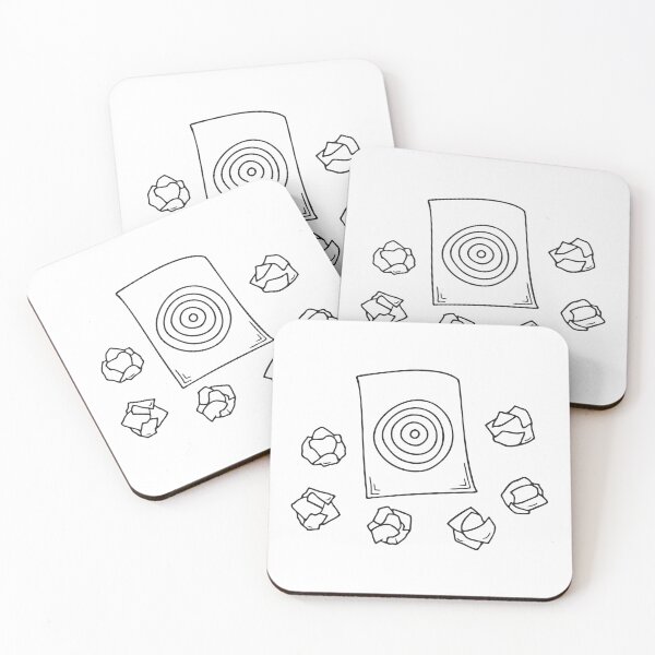 Item preview, A target sheet lying near crumpled paper balls designed and sold by rasagamastore.