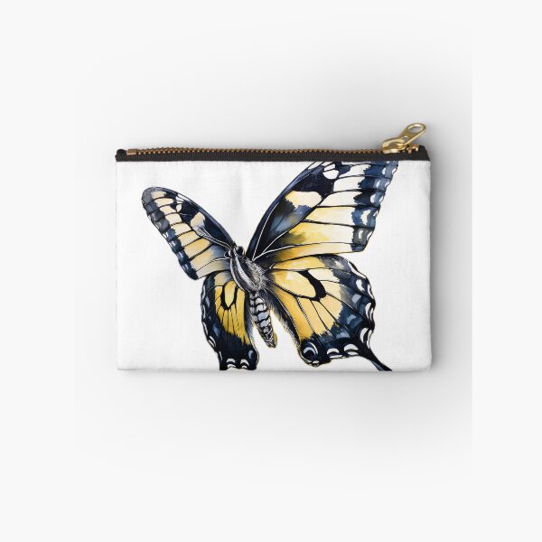 Item preview, Detailed watercolor illustration of a swallowtail butterfly with yellow and black wings designed and sold by homydesign.