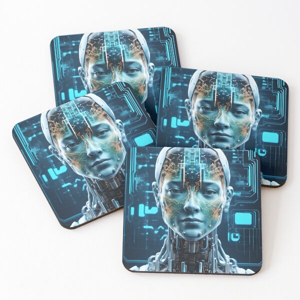 Item preview, Female head with a circuit board. Generative AI designed and sold by homydesign.