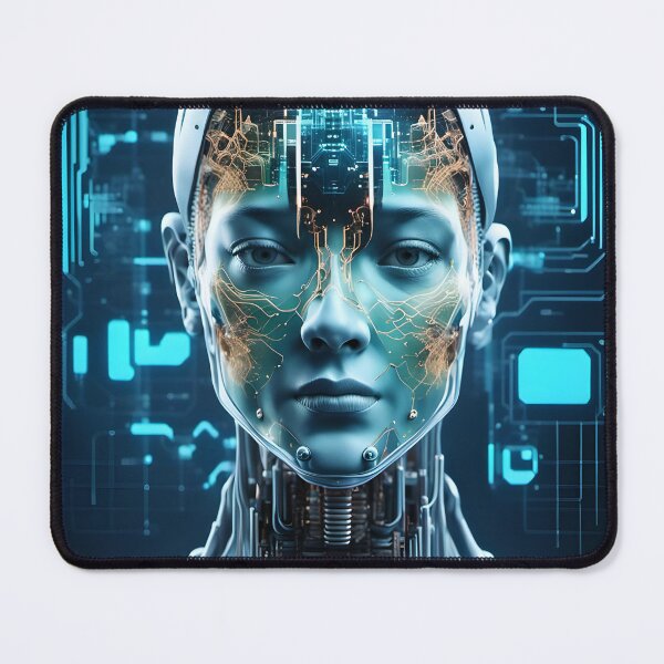 Item preview, Female head with a circuit board. Generative AI designed and sold by homydesign.