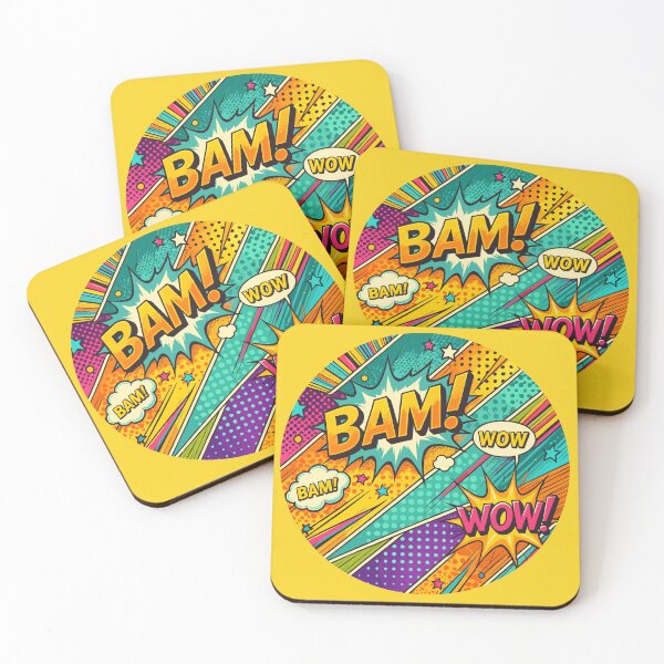 Item preview, Colorful pop art design with onomatopoeia BAM WOW PAF  designed and sold by BCA Collection.