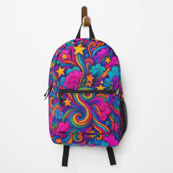Item preview, Colorful Psychedelic Rainbow Pattern – Stars Art designed and sold by LiLeDesigns.