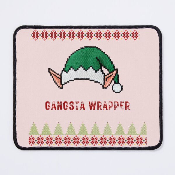 Item preview, Gangsta Wrapper Elf Hat Christmas Pun designed and sold by Anastasiia Yurevych.