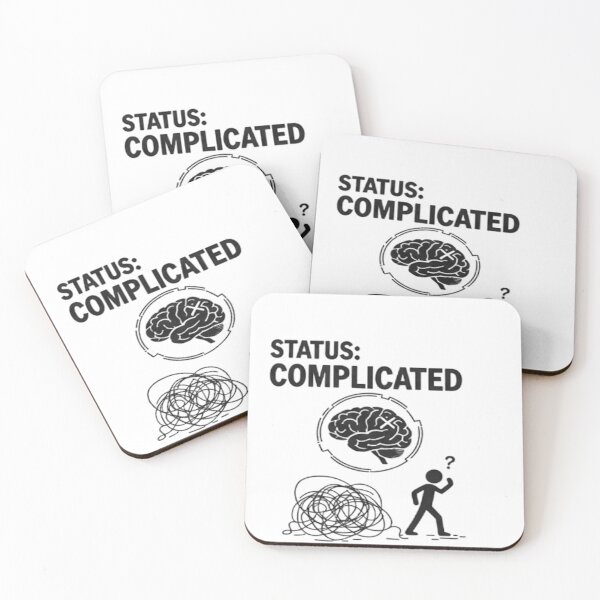 Item preview, Status Complicated Funny Life Confusion T-Shirt designed and sold by Evan-Tees.
