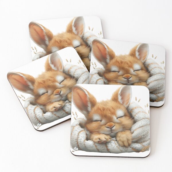 Item preview, Cute Rabbit Sleeping on Blanket  designed and sold by CharlieDesings.