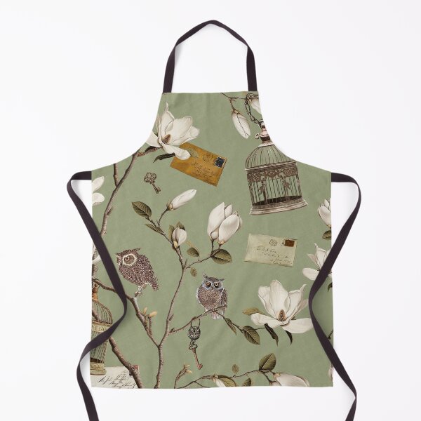 Item preview, Magnolia Grove with Owls in Sage Green designed and sold by Delinda Graphic Studio.