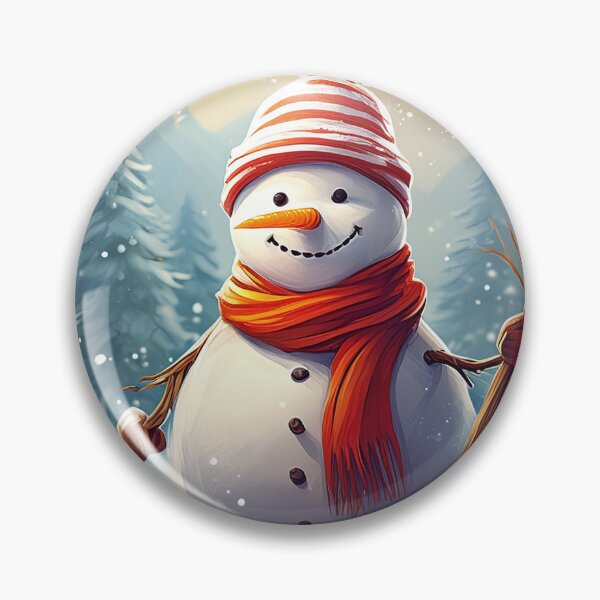 Item preview, A cheerful snowman stands in a snowy landscape designed and sold by homydesign.