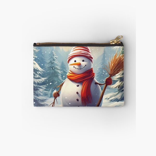 Item preview, A cheerful snowman stands in a snowy landscape designed and sold by homydesign.