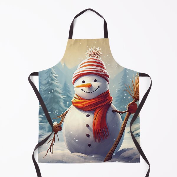 Item preview, A cheerful snowman stands in a snowy landscape designed and sold by homydesign.