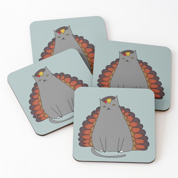 Item preview, TurkeyCat designed and sold by KilkennyCat Art.