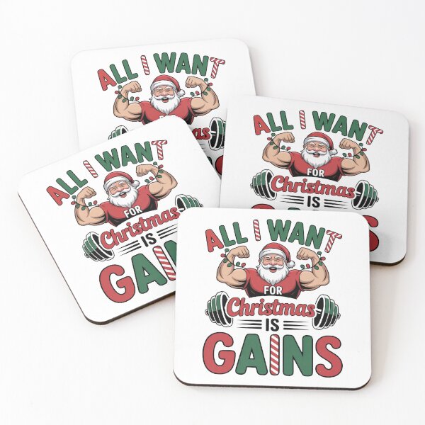 Item preview, All I Want for Christmas Is Gains Shirt – Funny Fitness Holiday Gym Tee designed and sold by WSPrintCrafter.