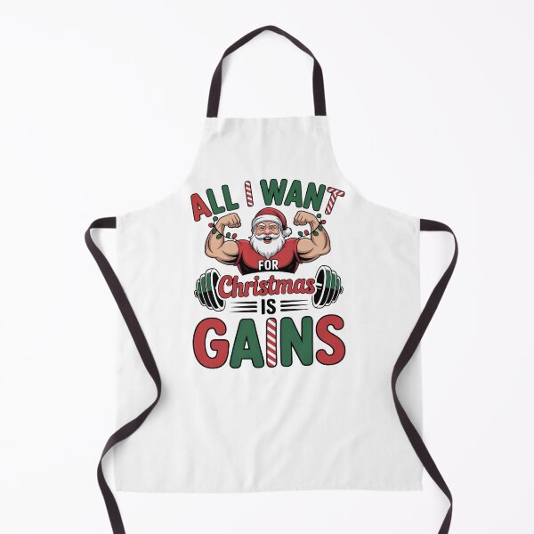 Item preview, All I Want for Christmas Is Gains Shirt – Funny Fitness Holiday Gym Tee designed and sold by WSPrintCrafter.