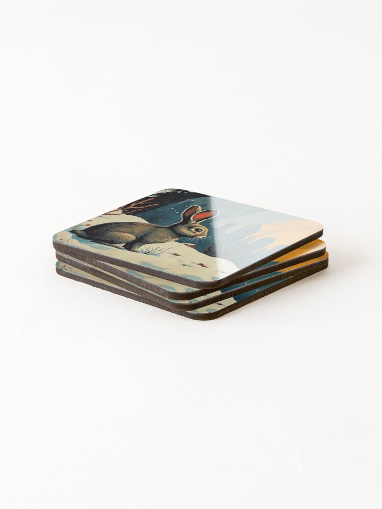 Thumbnail 4 of 5, Coasters (Set of 4), Suburban Rabbit designed and sold by M-Y-A-R-T-.