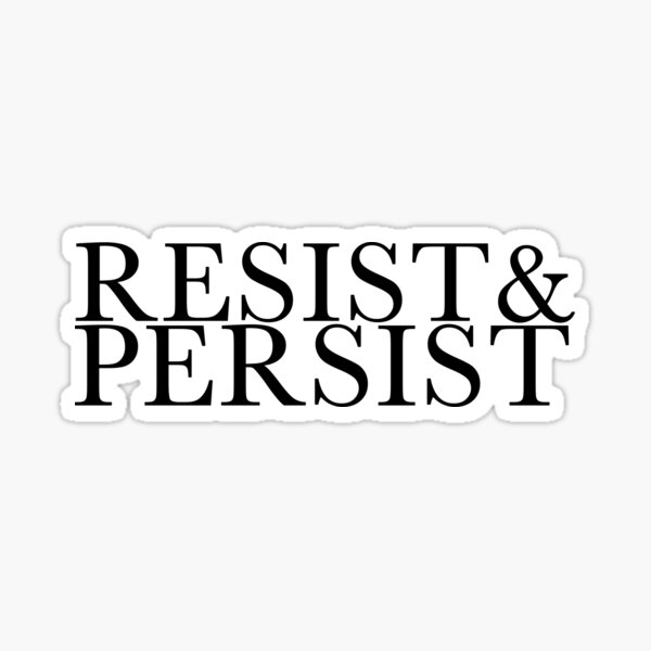 Vista previa del artículo con la obra «Resistir y persistir», diseñado y vendido por Danielle Fay.