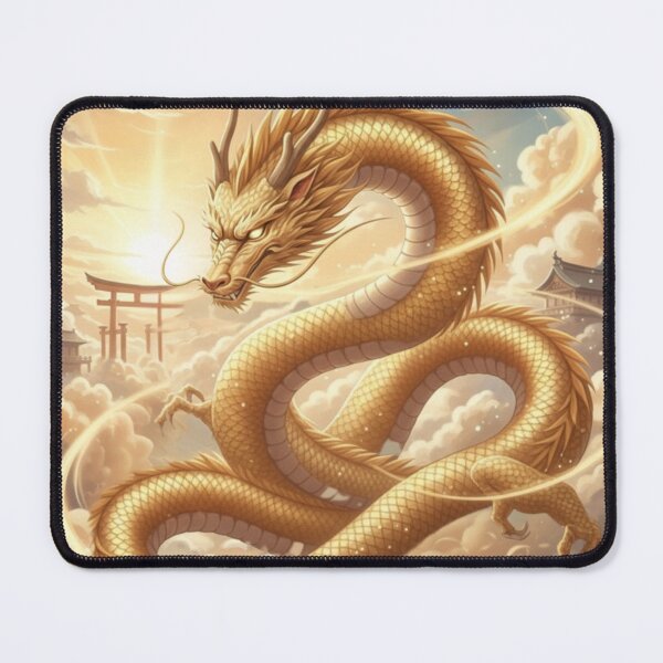 Item preview, Golden Dragon of the Rising Light | Japanese Mythical Art / 金龍 ― 光をめぐる守護 designed and sold by Mori-no-Akari.