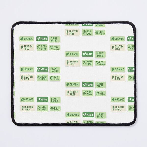Item preview, Green food label stickers featuring organic, vegan, and eco-friendly themes, AI generated designed and sold by dvoevnore.