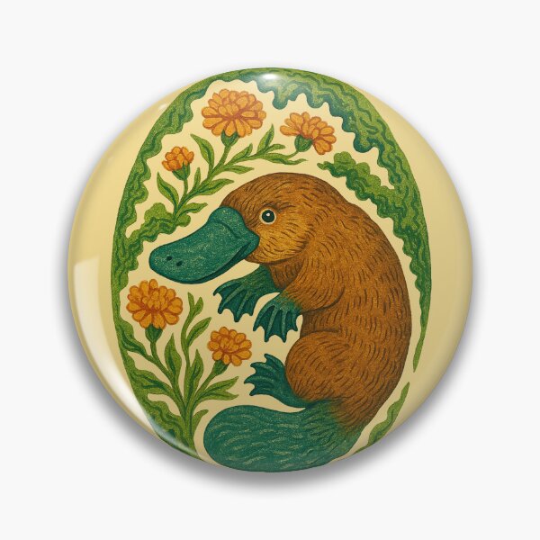 Item preview, Whimsical Vintage Platypus with Florals designed and sold by FrictionMaxxing.