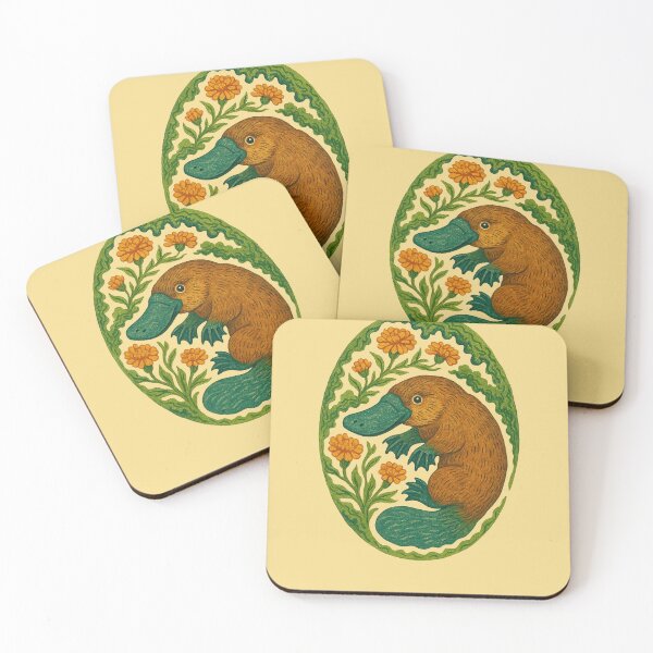 Item preview, Whimsical Vintage Platypus with Florals designed and sold by FrictionMaxxing.
