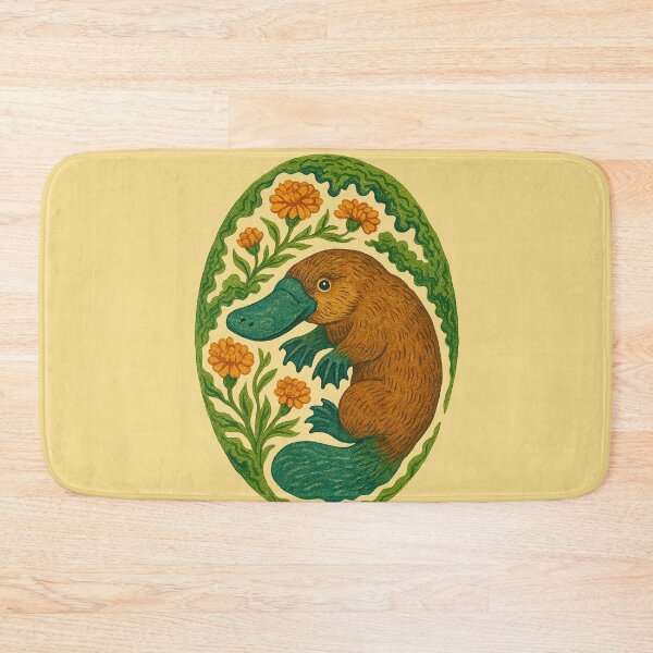 Item preview, Whimsical Vintage Platypus with Florals designed and sold by FrictionMaxxing.