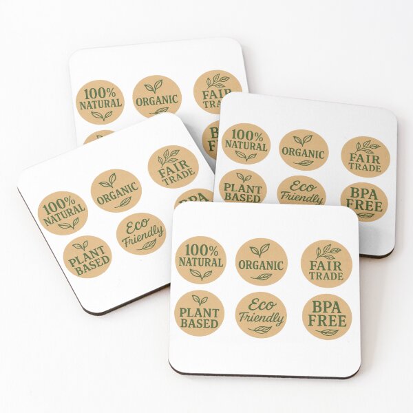 Item preview, Isolated food label stickers with text promoting natural, organic, eco-friendly products, AI Generated designed and sold by dvoevnore.