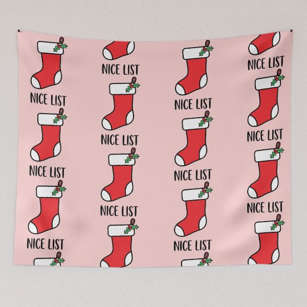 Item preview, Nice List Christmas Stocking | Cute Holiday Minimalist Design designed and sold by graphicnew.